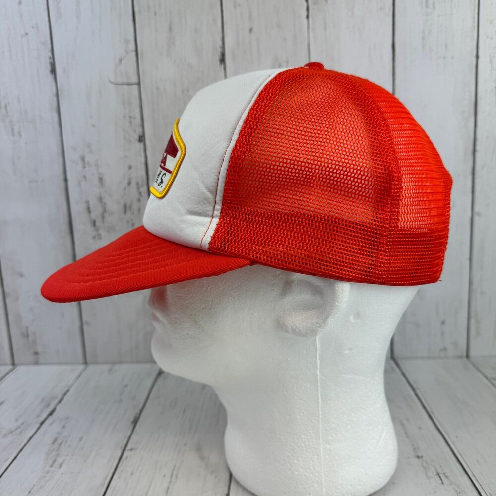 VTG 80's Canada Halifax, Nova Scotia Orange/White Patch Trucker Snapback Hat - Picture 7 of 11